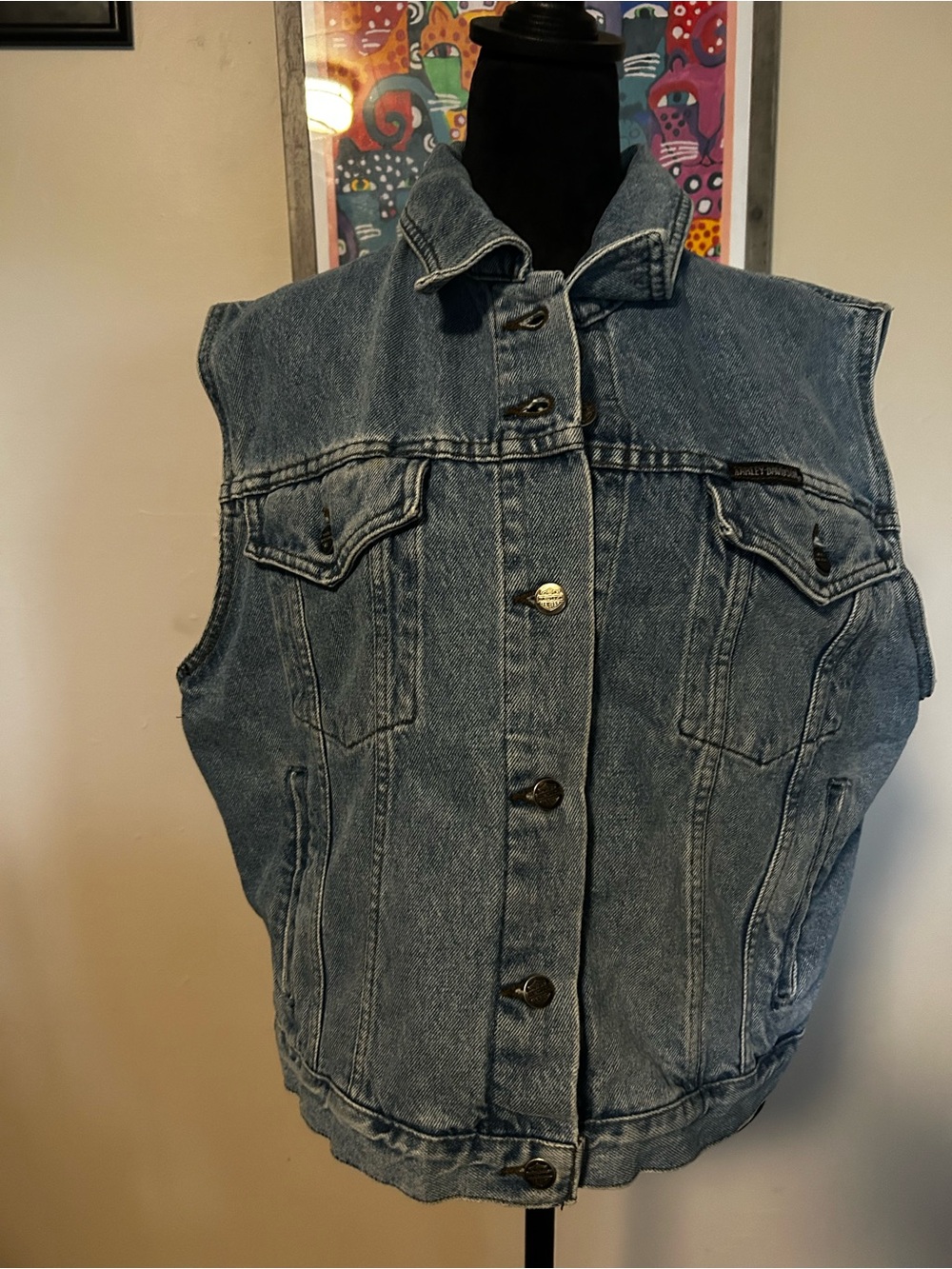 Harley-Davidson Medium Blue Denim Relaxed Vest